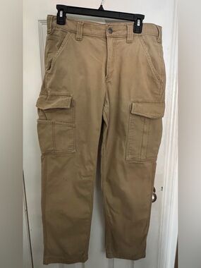 Carhartt RELAXED STRAIGHT RIGBY CARGO PANT (32X30) Dark Khaki